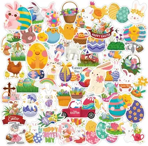 Easter Stickers | 120 PCS Egg Bunny Stickers for Kids -Easter Egg Stuffers - Vinyl Easter Games Crafts Activities Party Favors Basket Stuffers - Kids Gifts for Boys Girls
