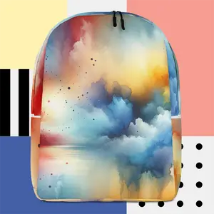 Color-Burst Polyester Junior Backpack with Back Pocket