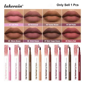 Lakerain Long-Lasting Lip Liner, Lip Tint, High-Pigment, Smudge-Proof, Non-Drying Formula for Precise Definition & Gradient Matte Looks, Travel-Friendly for Everyday Commute & Adventures, 8 Versatile Shades for All Skin Tones