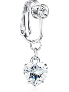 Clip On Belly Ring - Fake Navel Piercing, Non-Piercing Clip Belly Button Ring