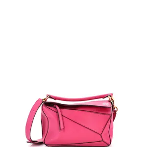 Pre-owned Loewe Leather Top Handle Bags Puzzle Bag Small by Rebag