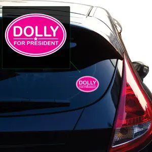 Dolly for president Peel and Stick Vinyl Decal sticker for car window, laptop, and more.  SKU #1820
