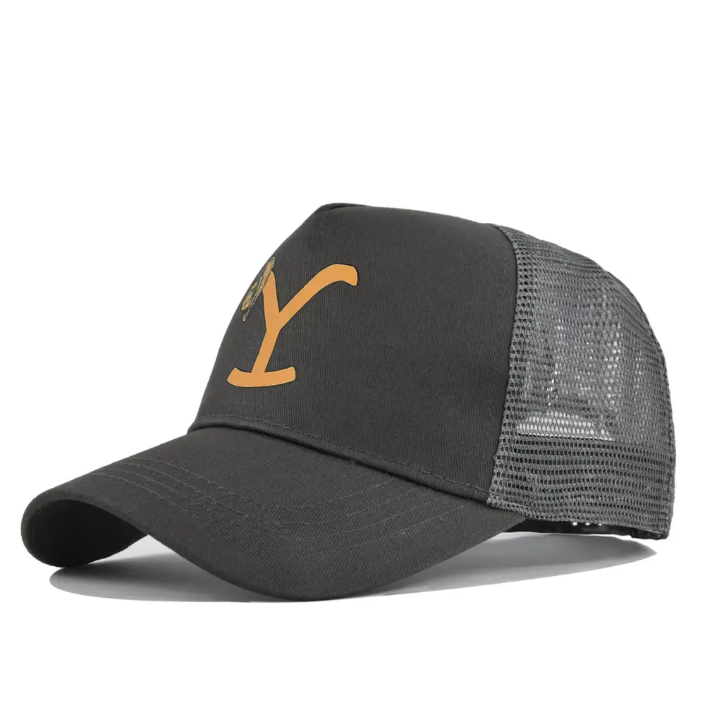 Cross-border Yellowstone baseball cap, silk-printed Yellowstone mesh cap, printed duckbill cap, unisex washable breathable sun hat Cross-border Yellowstone baseball cap, silk-printed Yellowstone mesh cap, printed duckbill cap, unisex washable breathable sun hat