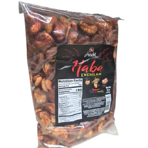 Arachi Haba Enchilada Spicy Broad Bean 16-oz Mexican Candy Snack with Peanut Garlic Protein Taffy Calorie Nutritional Facts