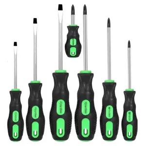 7-Piece Magnetic Screwdrivers Set, 4 Phillips and 3 Flat, Professional Cushion Grip Screwdriver Set
