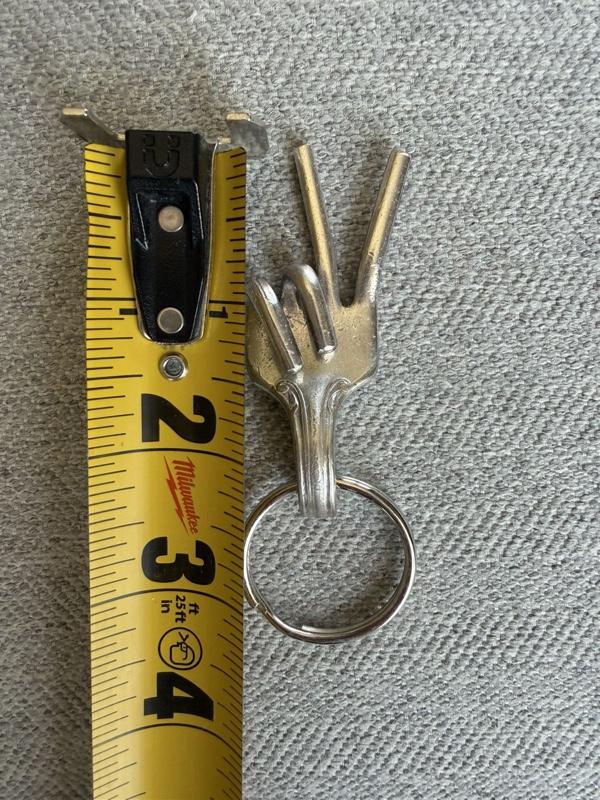 Peace Sign Fork Keychain