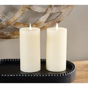 Set of 2 3"x6" Candlelight Wax Candles by Valerie
