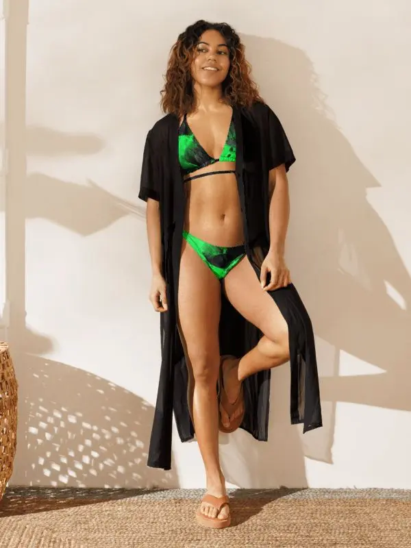 Women's Ethereal Energy Eco-Friendly 2-Piece Bikini Set, UPF 50+ Recycled String, OEKO-TEX Certified Sustainable Surf Swimwear