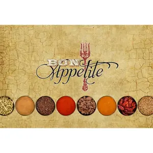 Carolines Treasures  Bon Appetite And Spices Fabric Placemat