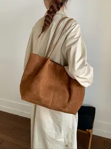 New Autumn Winter Large Capacity Retro High-End Tote Bag, Fashion Versatile Handbag for Daily Use, Class & Commute Shoulder Clutch