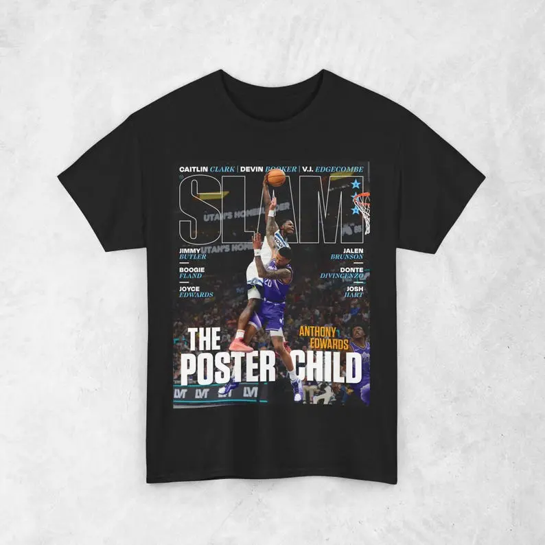 Anthony Edwards Shirt, SLAM Cover T-Shirt, Unisex Sports Tee, Vintage Retro Basketball Streetwear, Gift Basketball Tshirt, Basketball Tee