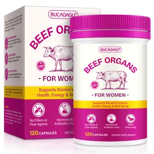 Beef Organ Supplement for Women - Grass-Fed Beef Liver, Kidney, Heart, Uterus, Ovary - Supports Female Energy & Hormone Balance - Pasture Raised in New Zealand - Iron, B12 & CoQ10 - 120 Capsules