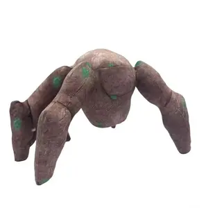 Roblox Doors Rock Monster Plush Toy Brown Mossy Boulder Creature Stuffed Doll Horror Game Character Soft Fluffy Weird Plushies Kids Birthday Gift Fan Collectible Toy