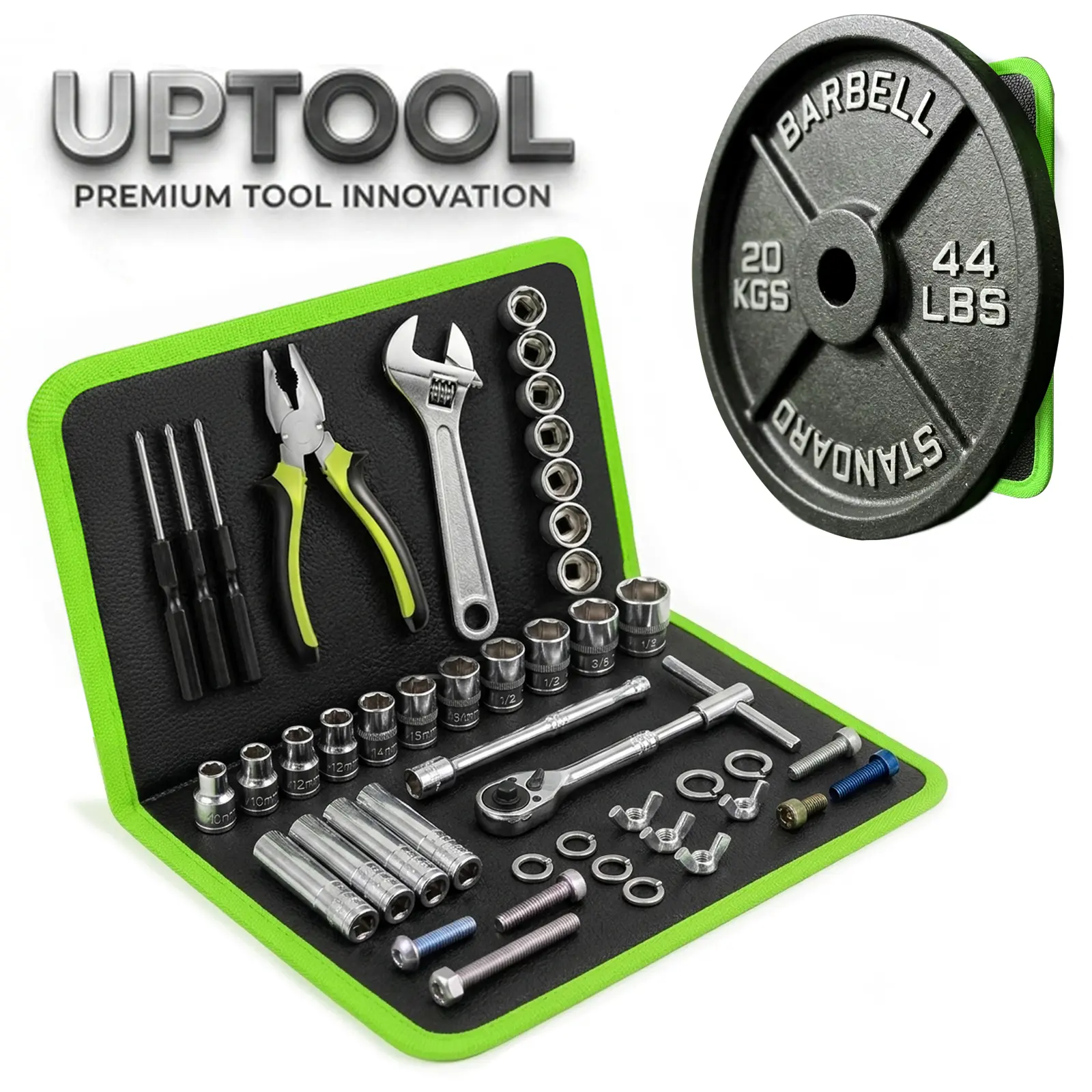 UpTool Foldable Magnetic Tool Mat & Tray Holder - PVC Non-Slip Flexible Pad for Mechanic Garage Projects, Auto Repairs, Compact Design for DIY Enthusiasts, Ideal Holiday Gift, portable magnetic mat