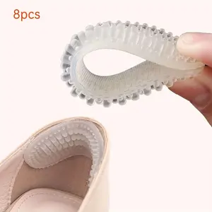 8 Pcs Non-Slip Silicone Heel Guards, Women's High Heel Anti-Slip Pads, Men's Heel Cushions, Shoe Insoles for Comfort and Bubble Prevention