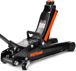 Floor Jack 2.5 Ton (5500 Lbs), Low Profile Floor Jack with Single Piston Pump, Heavy Duty Steel Hydraulic Jack for Car, Jack for Car with Lifting Range 3.4'' to 14.6'' AV-Steel