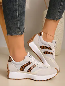 Women's Sporty Al-Gan Shoes, Spring & Fall Elegant Fashion Casual Round Toe Low Top Lace-Up Thick Sole Outdoor Running Shoes