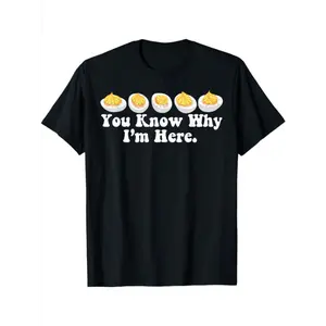 Retro Thanksgiving Dinner You Know Why I'm Here Deviled Egg T-Shirt