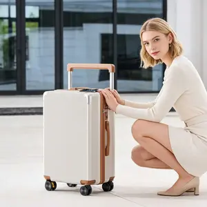 20/24 Inch Spinner Travel Luggage – Silent Wheels, Password Lock & Wide Handle