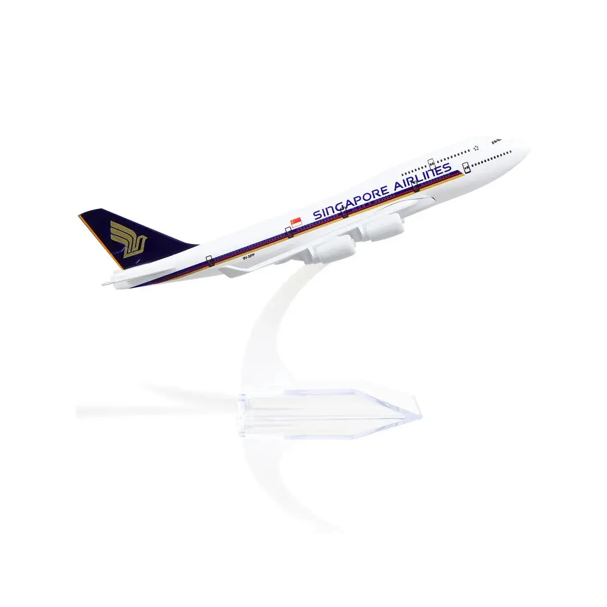 1/400 Scale United Airlines Boeing 747 Collectible Metal Model Airplane - Aviation Decor with Display Stand, Decoration