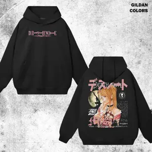 Death Note Anime Inspired Hoodie, Two Sided Graphic Sweatshirt, Dark Manga Streetwear, Unisex Otaku Gift for Men Women