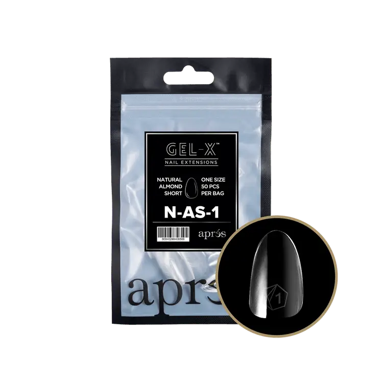 APRES - Gel-X Natural Almond Short #1 Refill Bag