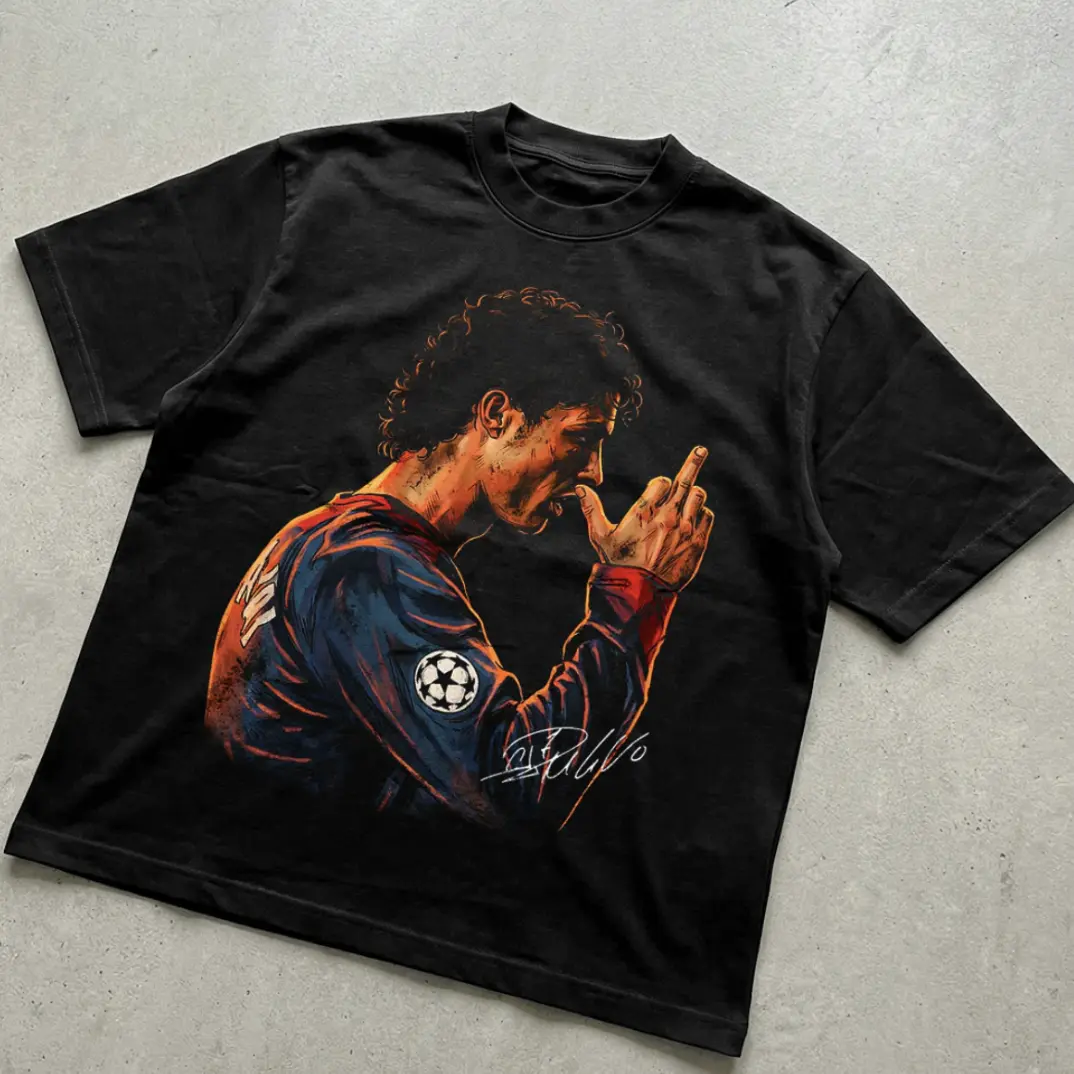 Women's CR7 Young Ronaldo Middle Finger Vintage Graphic T-Shirt - Unisex Cotton Comfort Streetwear, Football Fashion Sport Merch, Gift for Fans for Thanksgiving, Easter, Valentines Day