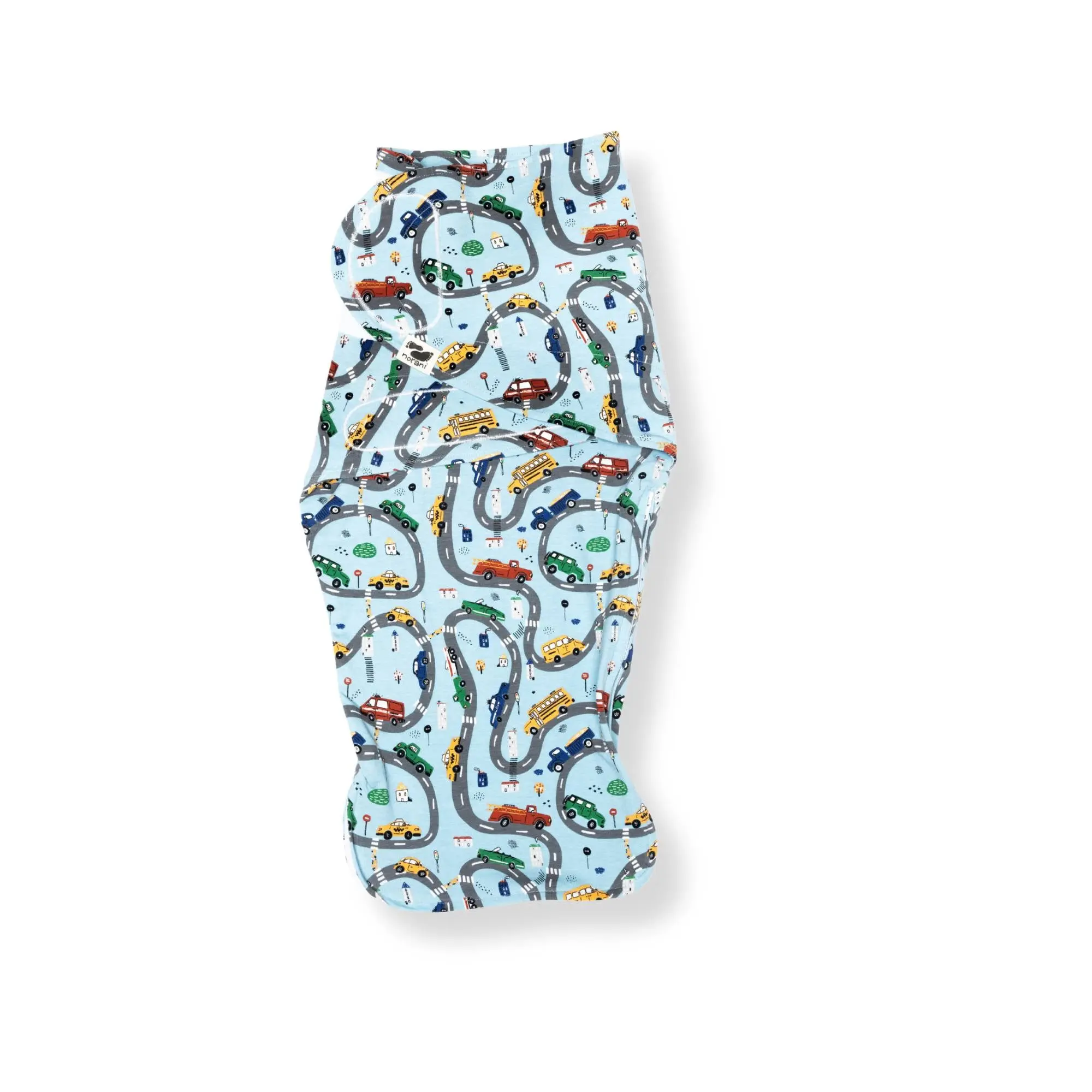 Snugababe Swaddle Pod – Organic Cotton Baby Swaddle with 2-Way Zipper for Safe Sleep – Cars | Norani Baby