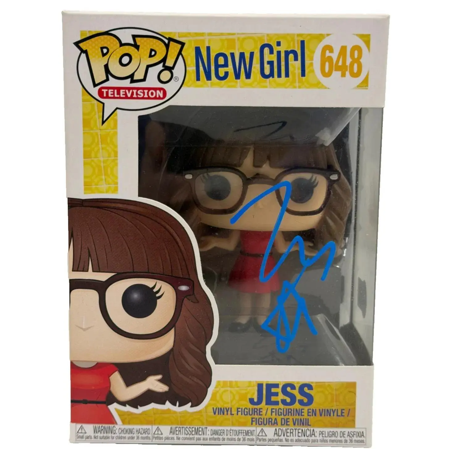 Zooey Deschanel Authentic Autographed Jess New Girl 648 Funko Pop Figure