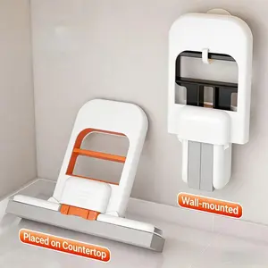 No-Hand-Wash Mini Handheld Mop Foldable & Portable Dry&Wet Dual-Use Compact Space-Saving for Home & Office Desktop Easy to Use Sturdy Design