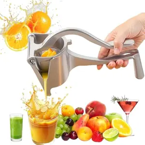 Fresh Fruit Juice Extractor, 2025 Upgrade  Juicer Squeezer Lemon Juicer Manual  Press with Ergonomic Grip, Easy to Clean for Orange Citrus Pomegranate Lime Grapefruit Kitchen Tool (1, Silver) more durable compact easy must-have garlic arthritis hand