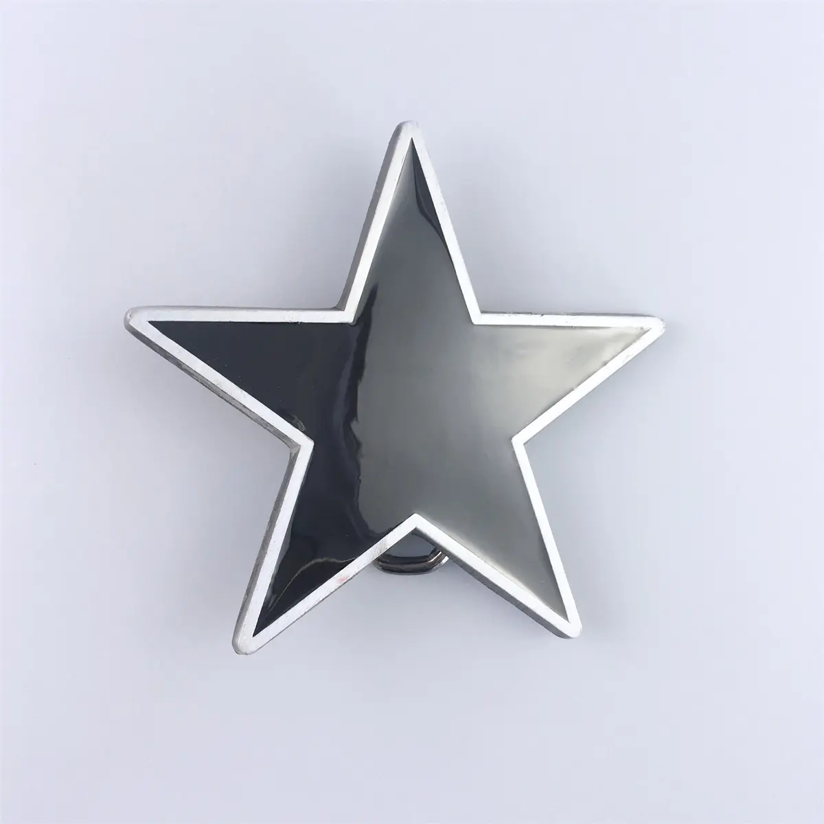 Vintage Style Black Enamel Star Metal Fashion Belt Buckle