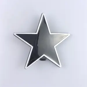 Vintage Style Black Enamel Star Metal Fashion Belt Buckle