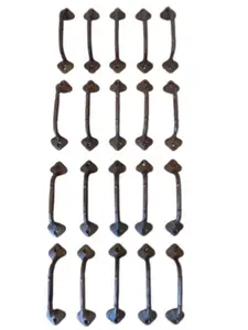 20 CAST IRON HANDLES RUSTIC DRAWER BIN PULLS 5 1/4" LONG HOME DECOR KITCHEN