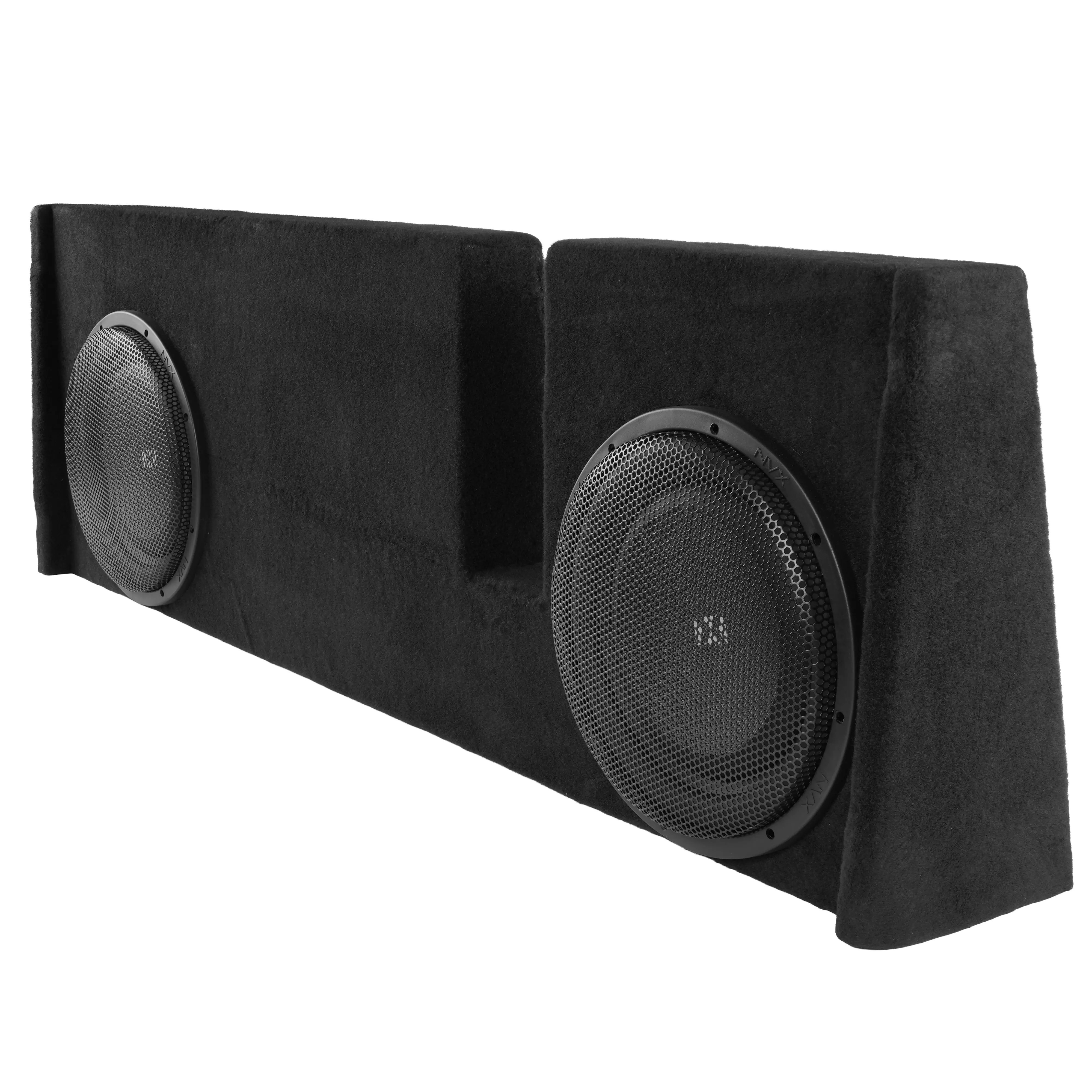 Custom Fit 800W RMS Dual 12" Loaded Sealed Truck Enclosure - 2009-2018 Ford F-150 Extended Cab - LVE-FRD-150CEC-G12-D12S
