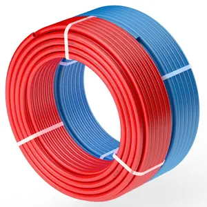 fathersdaygift VEVOR PEX Pipe 1/2 Inch, 2x 100 Feet Length PEX-A Flexible Pipe Tubing for Potable Water, Pex Water Lines for Hot/Cold Water Easily Restore, Plumbing Applications with Free Cutter, Blue Red