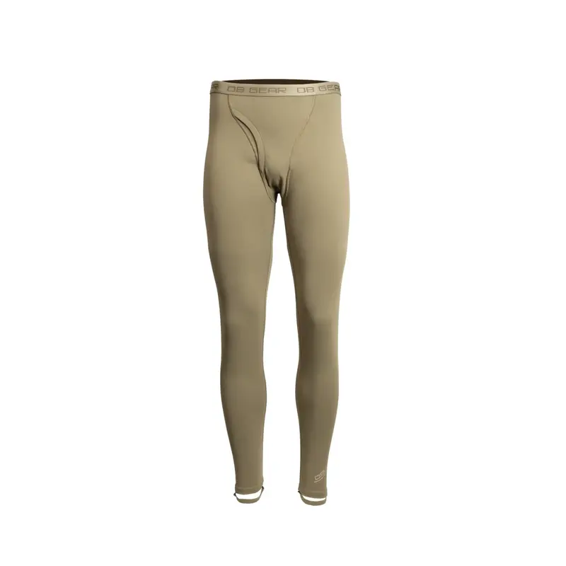Men's Long Thermal Knit Pants - 155gsm Polyester Knit Fabric, Antimicrobial, Breathable Layering Underwear Bottoms, Sweat-Wicking for Boat Rides, Hunts