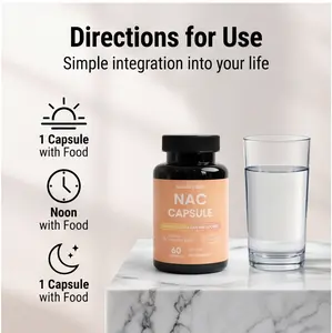 NAC 600mg Dietary Supplement Capsules (60 Count) - Antioxidant Boosting, Respiratory Health Support, Daily Nutritional Gap Filler