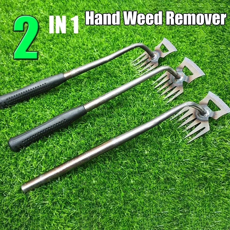 2 In 1 Uprooting Weeding Tool Ergonomic Handle Manual Loose Soil Weeder Lightweight Weeding Removal Puller Wild Vegetable Shovel