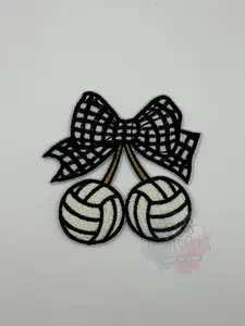 Volleyball Cherries Iron-On Patch