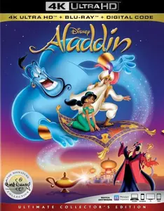 Aladdin (The Walt Disney Signature Collection)  [4K ULTRA HD BLU-RAY MOVIE] With Blu-Ray, 4K Mastering, Ac-3/Dolby Digital, Dolby, Dubbed, Subtitled, 2 Pack