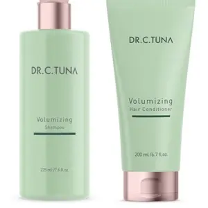 FARMASi Dr. C. TUNA Volumizing Shampoo & Conditioner Bundle - Natural Repairing & Volumizing Hair Care for All Hair Types - 225 ml Shampoo / 200 ml Conditioner
