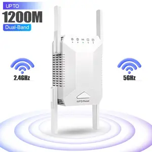 2025 AZ0018 WiFi Range Extender, WiFi Extender Signal Booster with Gigabit Ethernet Port, Dual Band (2.4G&5.8G) WiFi Repeater Cover up to 13888sp.ft, Faster Speed and Wider Cover, Quick Setup WiFi Booster with Ethernet Port