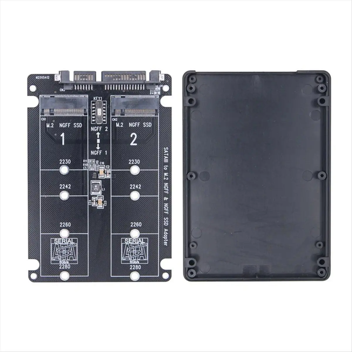 Dual M.2 to SATA3.0 Adapter M.2 SATA Protocol SSD Adapter 2 Port NGFF M.2 B Key to SATA 3.0 6Gbps M2 to SATA Converter