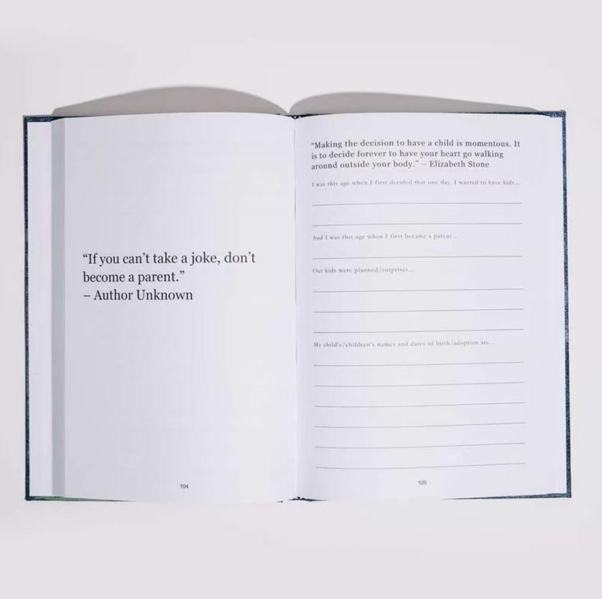 Mom & Dad I Want To Hear Your Story Journal Book Set | Family Legacy Memory Notebook, Perfect Sentimental Gift for Mother's Day Father's Day Birthday