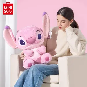 Disney Stitch Series-Big Sitting Doll-Angel No. 18 Soft Pink Plush Toy for Kids Collectors and Home Decor