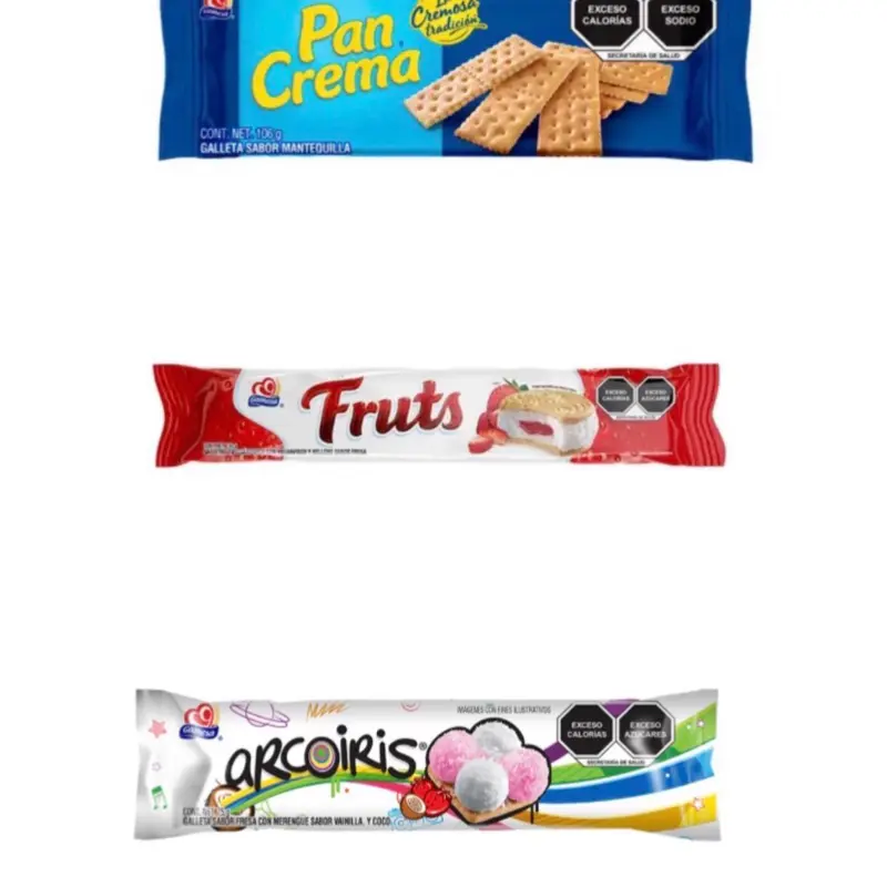 Gamesa Pan Crema y Fruts y arcoiris
