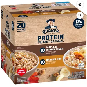 Quaker Instant Protein Oatmeal, Variety Pack, 20 ct
