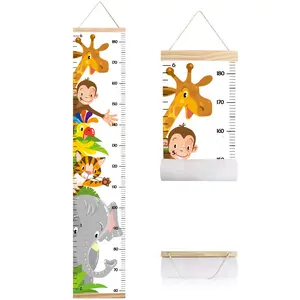 Growth Chart for Kids Baby Height Chart Canvas Height Measuring Rulers for Boys Girls (1)