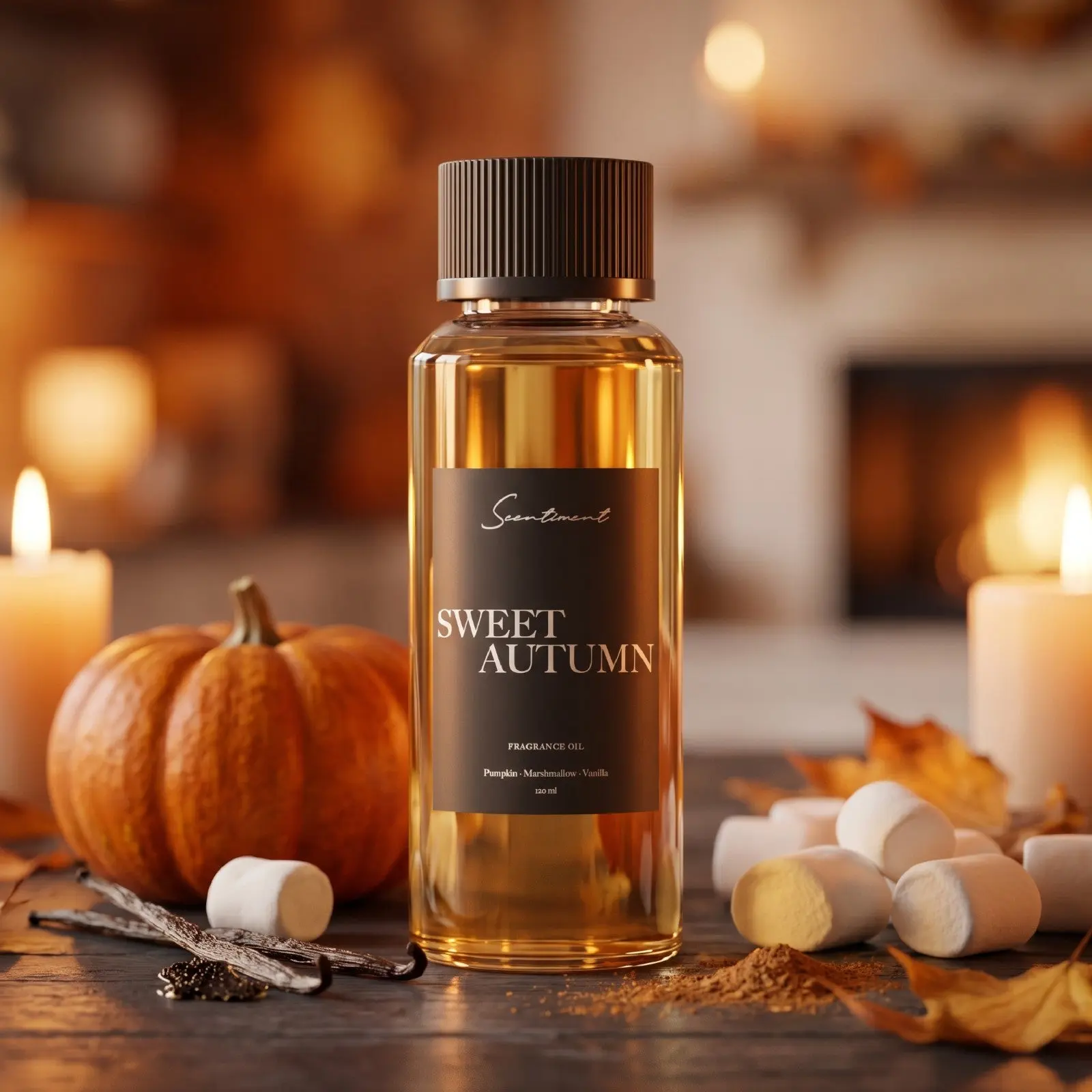 Scentiment Sweet Autumn Fragrance Oil - creamy sweetness with seasonal charm - Crafted to capture the cozy essence of fall